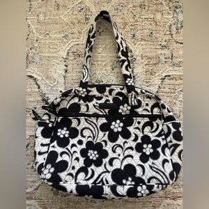 Vera Bradley Day & Night Baby Bag‎ Retired Black White Floral Print